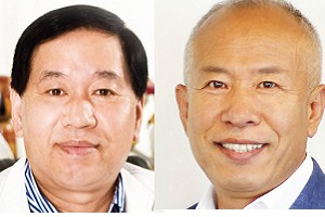 정욱 대원미디어 회장, 조승진 미스터블루 대표이사.