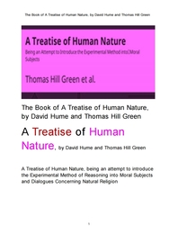데이비드 흄의 인간 본성人間本性에 관한 논고論考집.The Book of A Treatise of Human Nature, by David H