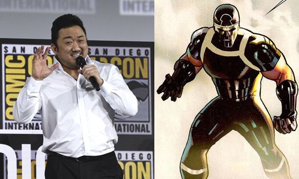 왼쪽:마동석, 오른쪽:길가메시