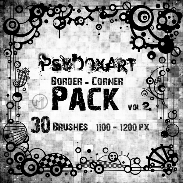 [브러쉬] Psy Dox Art Border - Corner Brushes pack vol.2 