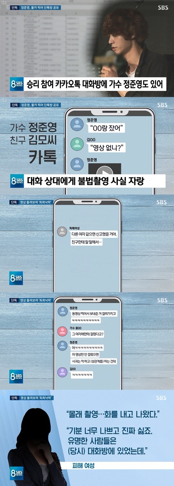 SBS 8뉴스 정준영 카톡 (사진: SBS)