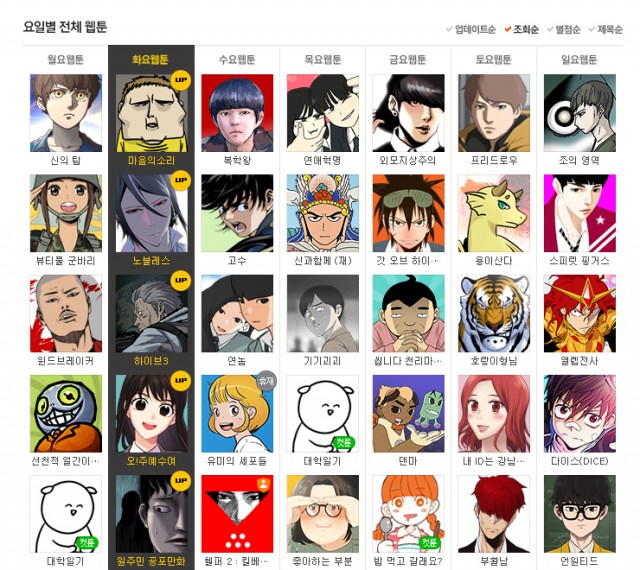 학원물 장르의 웹툰. 지속적으로 거론되는 일진 미화 논란 