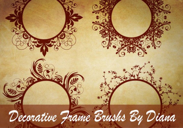 [브러쉬] Decorative Swirl Frame Brushes