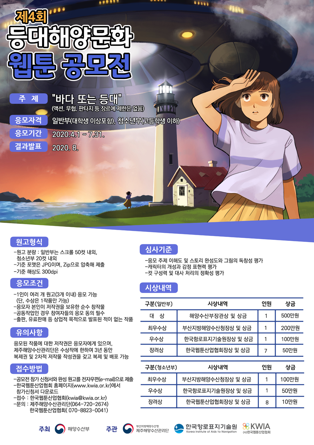 [보도자료] 제4회 등대해양문화 웹툰 공모전 포스터.jpg