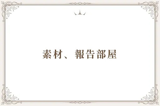 素材、報告部屋