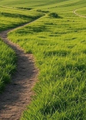大きな木をくりぬいてつくったおウチのまわりを散歩する