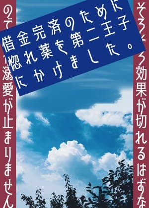 借金完済のために惚れ薬を第二王子にかけました。そろそろ効果が切れるはずなのですが溺愛が止まりません