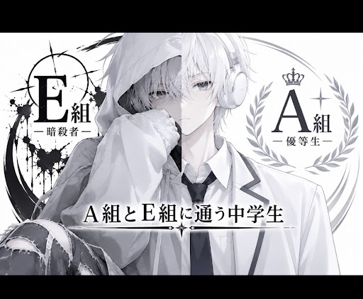 A組とE組に通う中学生君